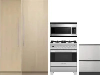 5 Piece Package Includes Refrigerator, Freezer, Range, Microwave And Dishwasher